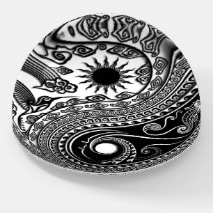 3D Yin & Yang Folk Art Paperweight