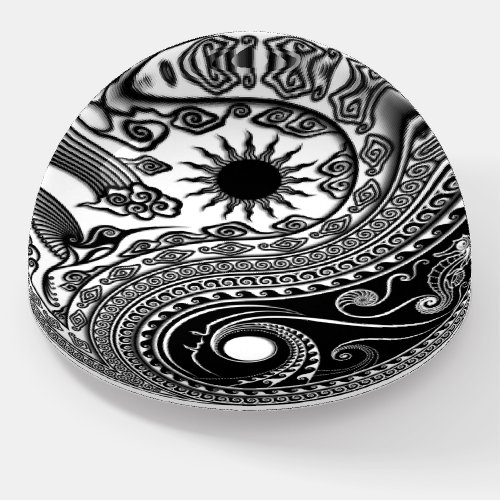 3D Yin  Yang Folk Art Paperweight