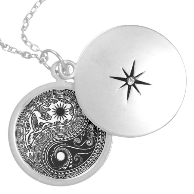 3D Yin & Yang Locket Necklace (Front)