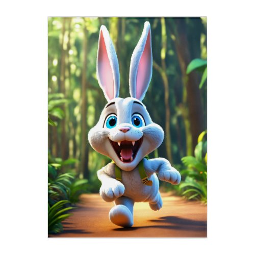 3DAnimation Cartoon Character Adventure Jungle  Acrylic Print