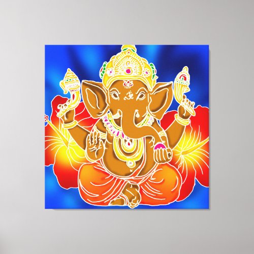 3FT x 3FT GANESH WALL GRAPHIC batik Canvas Print