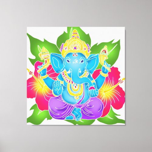 3FT x 3FT GANESH WALL GRAPHIC batik Canvas Print