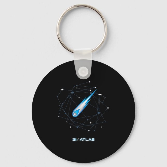 3i Atlas Interstellar Comet 2025 Space Astronomy  Keychain (Front)