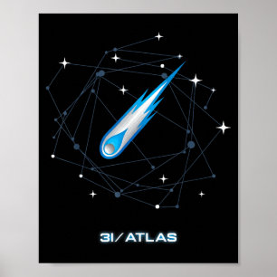3i Atlas Interstellar Comet 2025 Space Astronomy Poster