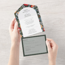 3in1 Olive Green Folk Art Floral PHOTO Floral All 