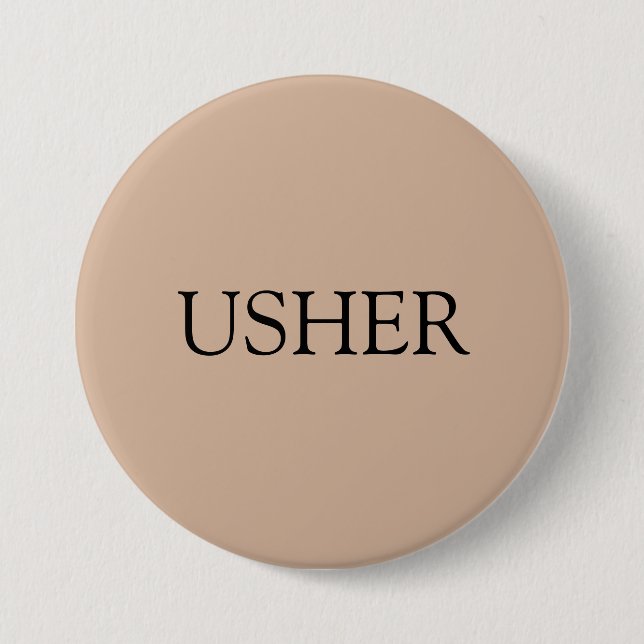 3inch round Usher pin (Front)