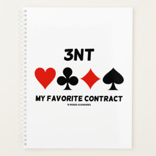 3NT My Favorite Contract Four Card Suits Bridge Planner