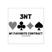 3NT My Favorite Contract Four Card Suits Bridge Rubber Stamp (Imprint)
