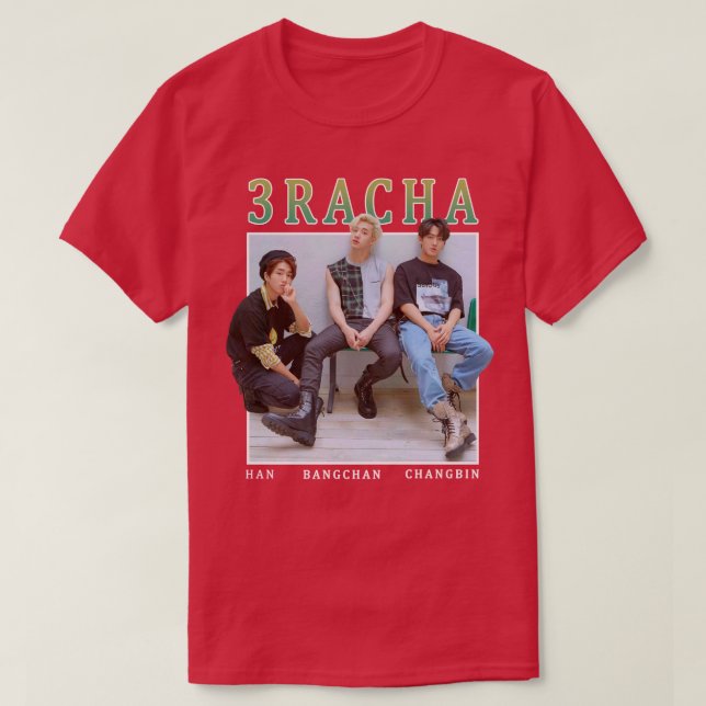 3RACHA Stray Kids Vintage Retro Style 90s T-Shirt (Design Front)