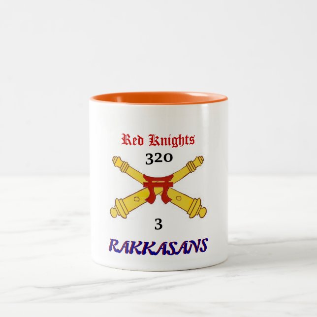 3rd 320th Artillary  Red Knights Rakkasans mug (Center)
