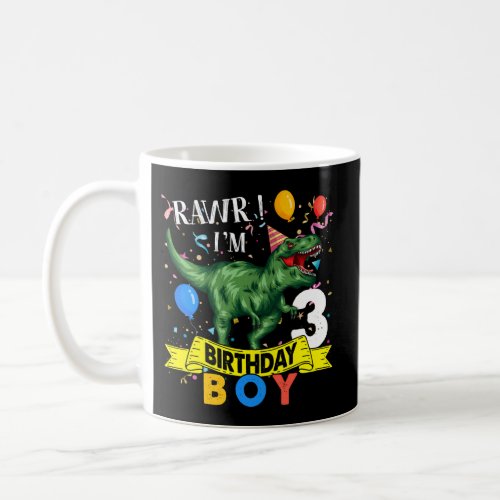 3Rd 3 Dinosaur Saurus T Rex Coffee Mug