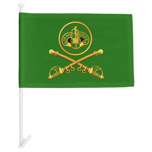 3rd ACR Armored Cavalry Regiment Car Flag (Front)