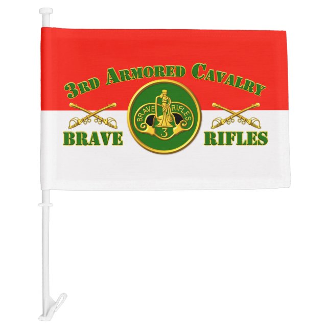 3rd ACR Armored Cavalry Regiment  Car Flag (Front)