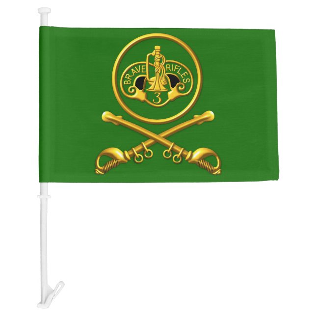 3rd ACR Armored Cavalry Regiment  Car Flag (Front)