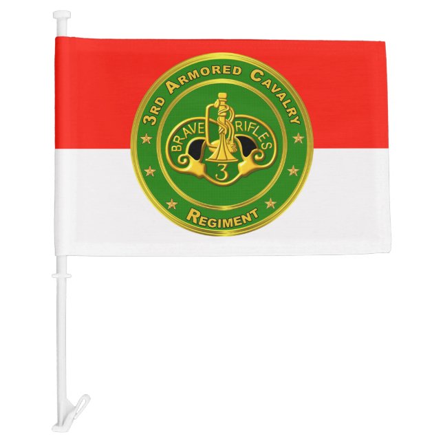 3rd ACR Armored Cavalry Regiment Car Flag (Front)