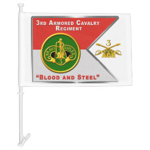 3rd ACR Armored Cavalry Regiment  Car Flag