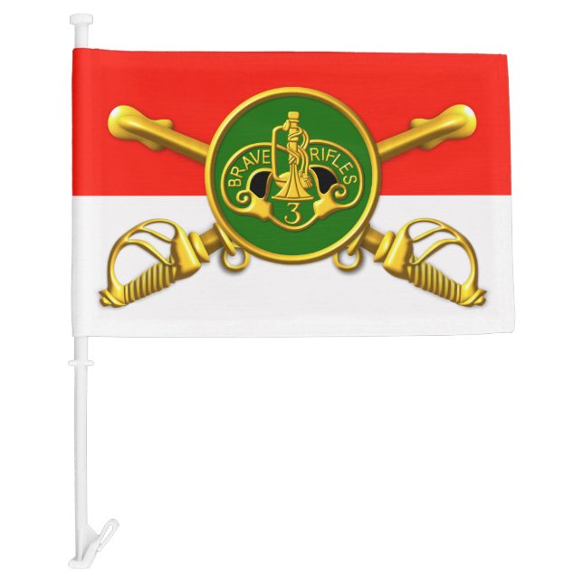 3rd ACR Armored Cavalry Regiment Car Flag (Front)