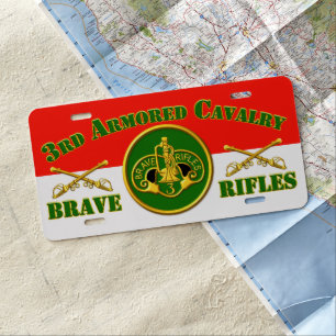 3rd ACR Armored Cavalry Regiment License Plate