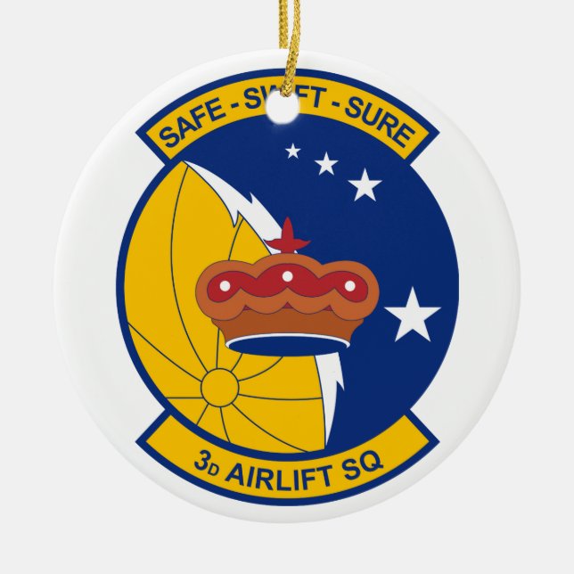 3rd Airlift Squadron Ceramic Ornament (Front)