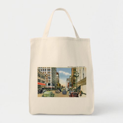 3rd and Pike Seattle Washington Tote Bag