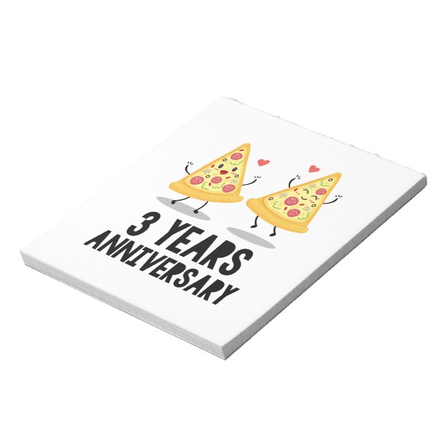 3rd Anniversary 3 Years Notepad (Rotated)