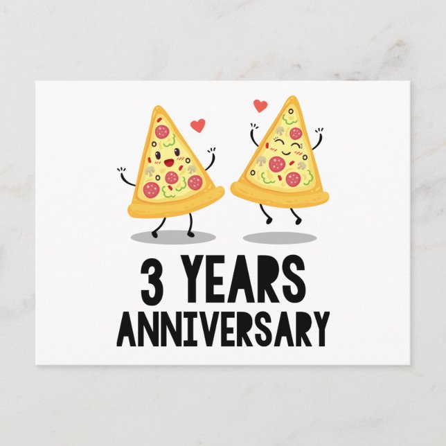 3rd Anniversary 3 Years Postcard (Front)