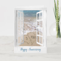 3rd Anniversary Beach Hearts