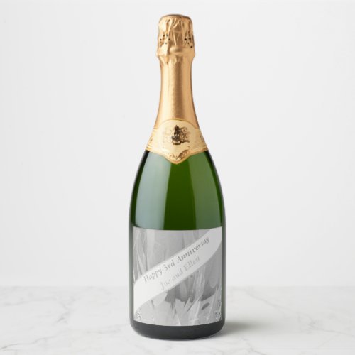 3rd Anniversary crystal Anniversary  Sparkling Wine Label