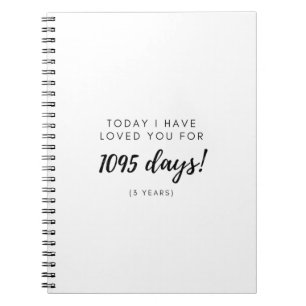 3rd Anniversary Gift for Boyfriend Girlfriend Notebook