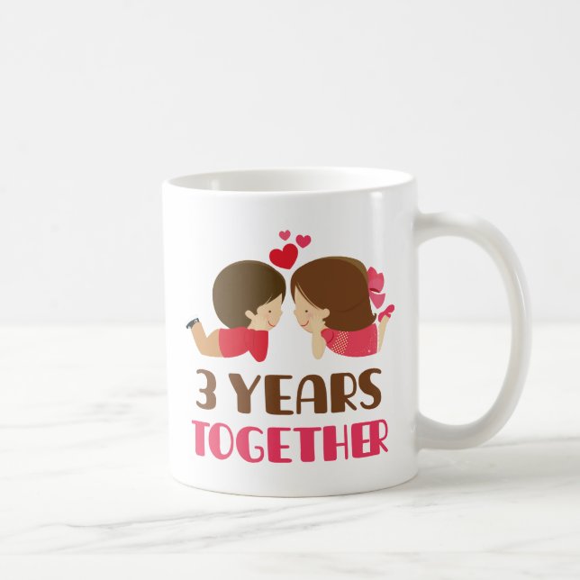 3rd Anniversary Gift For Her Coffee Mug (Right)