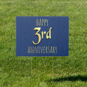 3rd Anniversary Sign