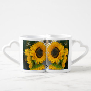 3rd Anniversary Sunflower Coffee Mug Set
