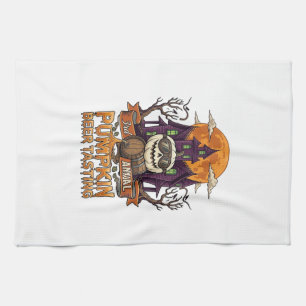 3rd Annual Pumpkin Beer Tasting Halloween Haunted Kitchen Towel