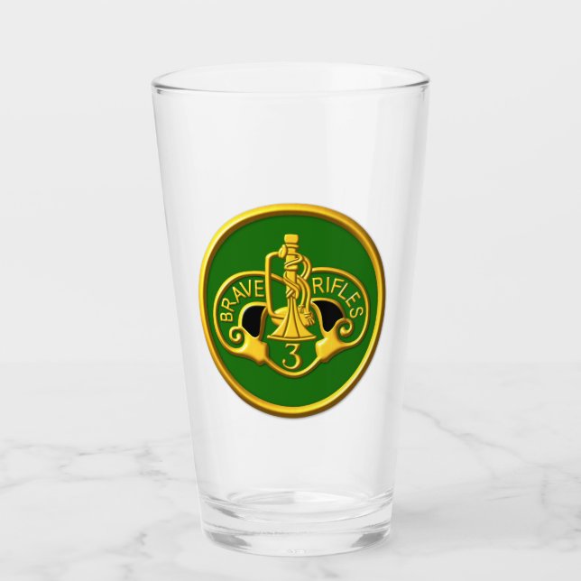 3rd Armored Cav Regiment “Brave Rifle Glass Cup (Front)