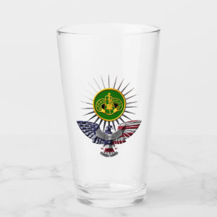 3rd Armored Cav Regiment Custom Eagle Glass Cup