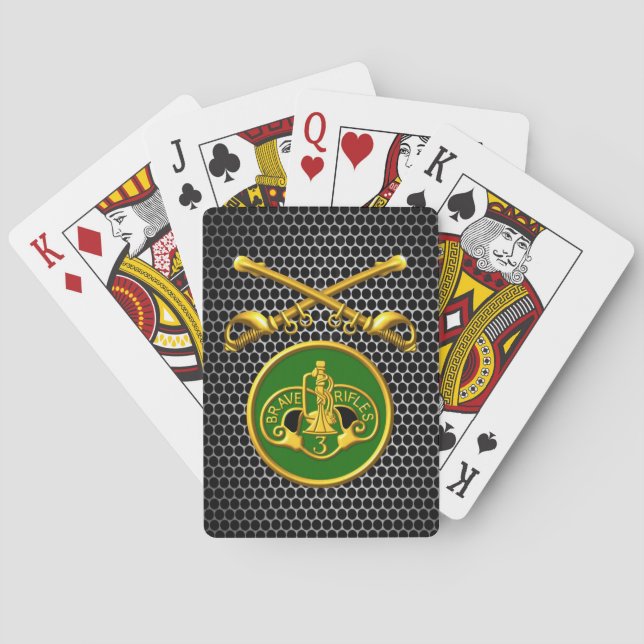 3rd Armored Cavalry “Crossed Sabers”  Poker Cards (Back)