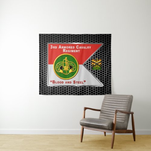 3rd Armored Cavalry Regiment ACR Brave Rifles Tapestry