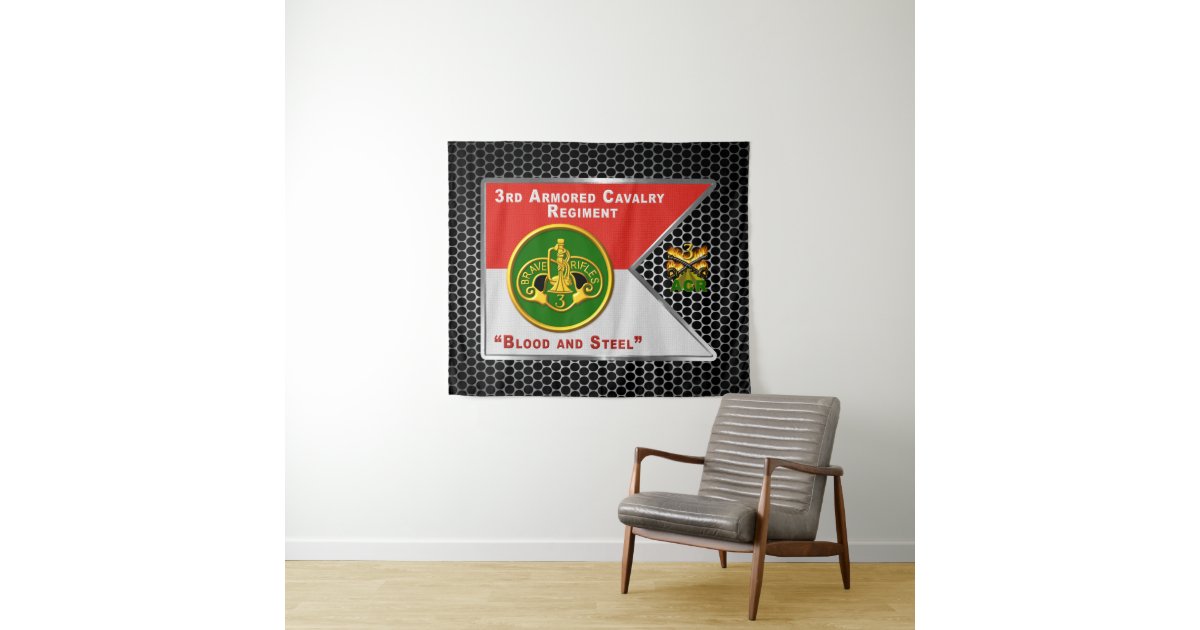 3rd Armored Cavalry Regiment ACR “Brave Rifles” Tapestry | Zazzle