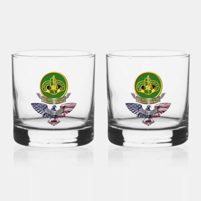 3rd Armored Cavalry Regiment ACR Whiskey Glass (Front)