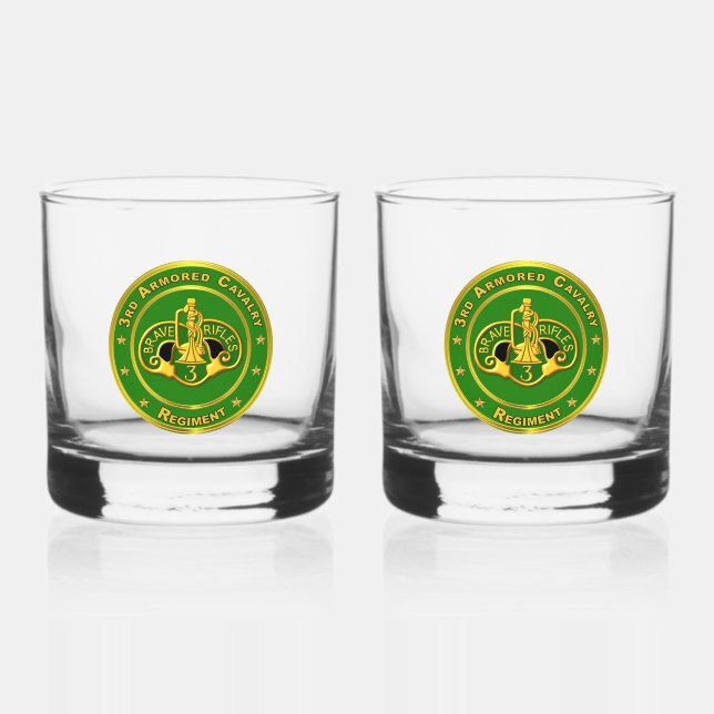 3rd Armored Cavalry Regiment ACR Whiskey Glass (Front)