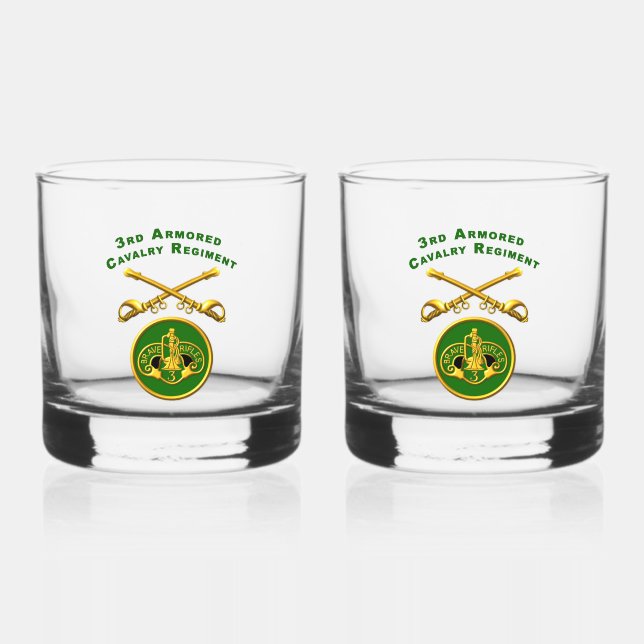 3rd Armored Cavalry Regiment ACR Whiskey Glass (Front)