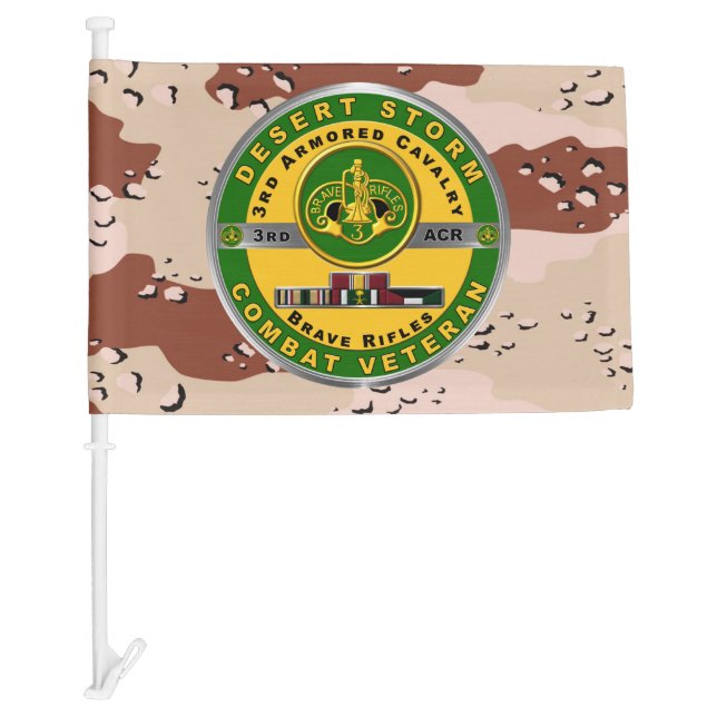3rd Armored Cavalry Regiment “Brave Rifles” Car Flag (Front)