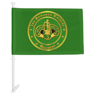 3rd Armored Cavalry Regiment “Brave Rifles” Car Flag