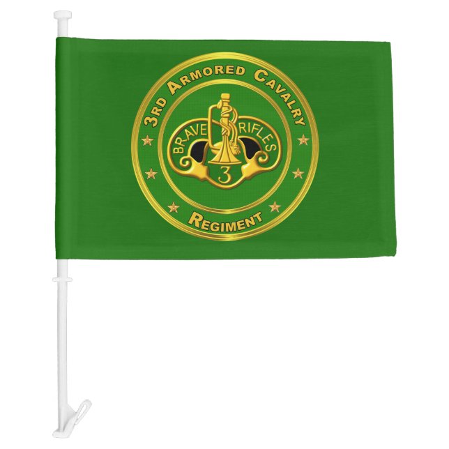 3rd Armored Cavalry Regiment “Brave Rifles” Car Flag (Front)