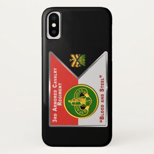 3rd Armored Cavalry Regiment Brave Rifles iPhone X Case