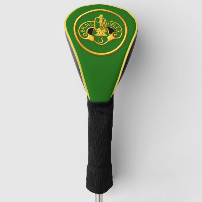3rd Armored Cavalry Regiment “Brave Rifles”  Golf Head Cover (Front)