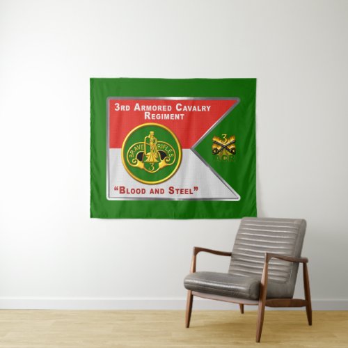 3rd Armored Cavalry Regiment Brave Rifles Tapestry