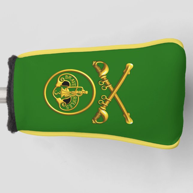 3rd Armored Cavalry Regiment “Crossed Sabers" Golf Head Cover (Front)