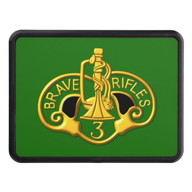 3rd Armored Cavalry Regiment Custom Insignia Hitch Cover (Front)
