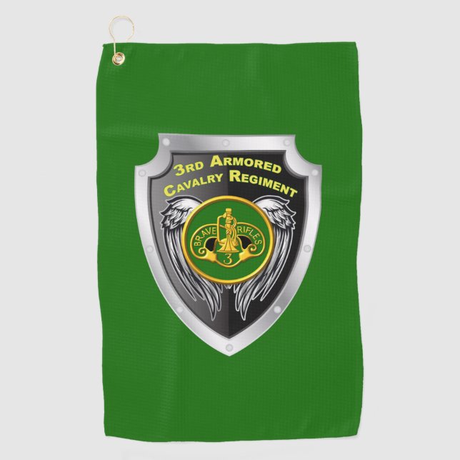 3rd Armored Cavalry Regiment Custom Shield Golf Towel (Front)